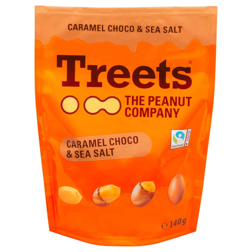 Treets Caramel Choco & Sea Salt Peanuts 140g